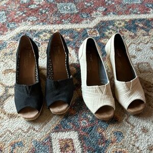 Set of 2 TOMS wedges 7.5
